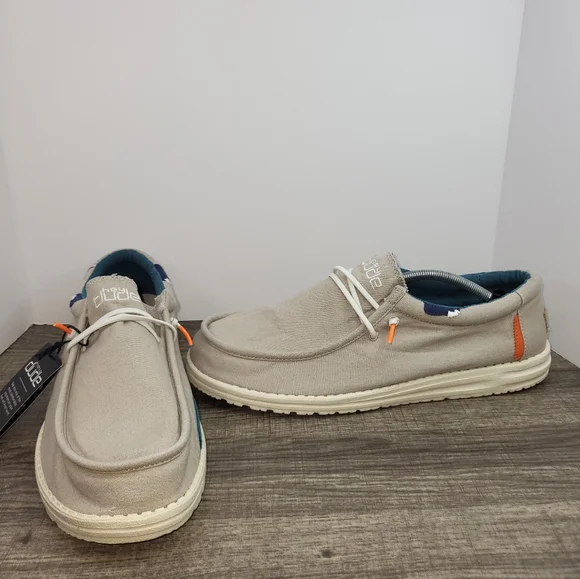 Hey Dude | Shoes | Hey Dude Wally Washed Smoke Grey Mens  display picture 1